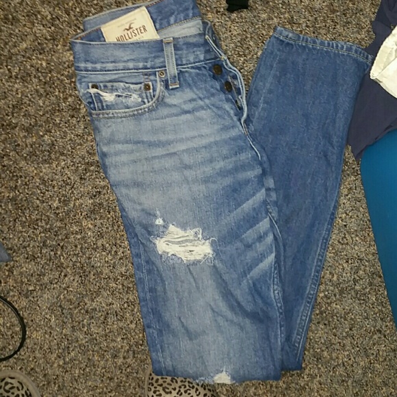 hollister jeans button fly